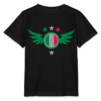 Football Emblem (wings, Italy) - Stanley/Stella MINI CREATOR Kids’ T-Shirt - black - Front - Mikhail (115cm)