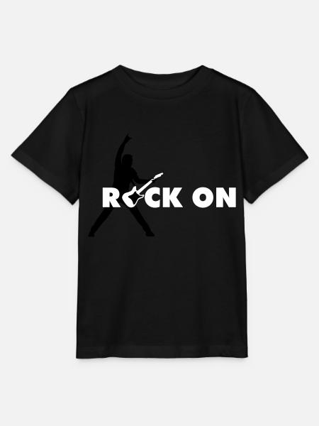 rock_on_b_2c - Stanley/Stella MINI CREATOR Kids’ T-Shirt - black