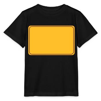 Ortsschild leer - Stanley/Stella Kinder T-Shirt MINI CREATOR  - Schwarz - Vorne - Mikhail (115cm)
