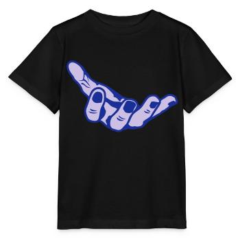 main hand ouverte open offene mano - T-shirt bio MINI CREATOR Stanley/Stella Enfant - noir - Devant - Mikhail (115cm)