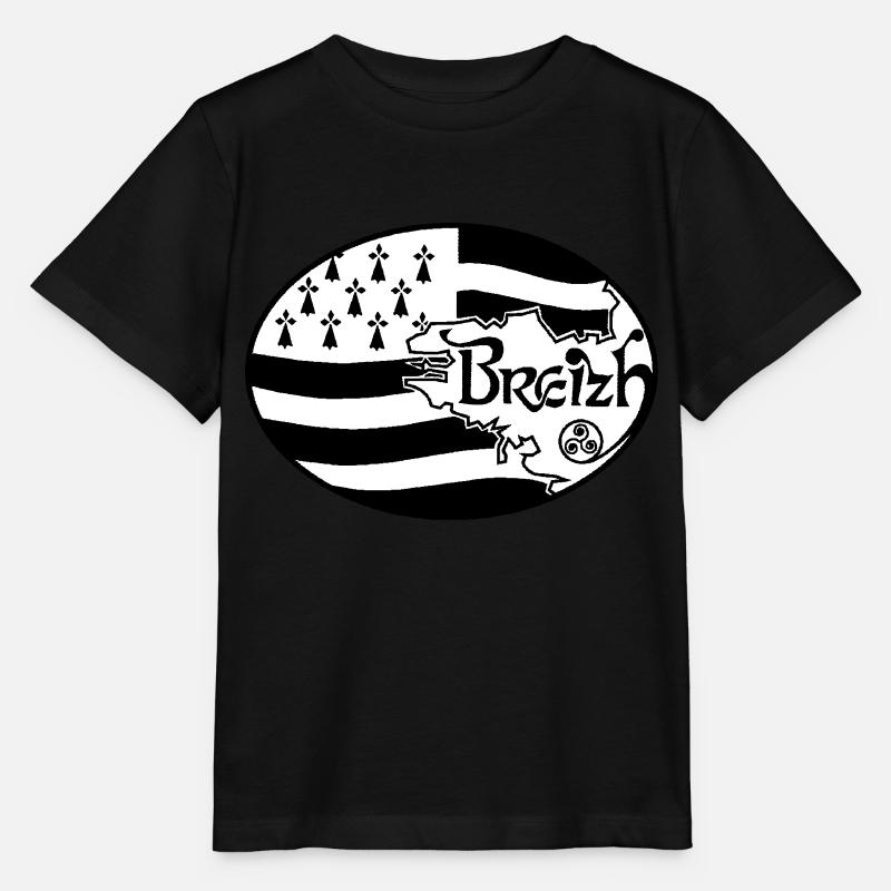 Drapeau Bretagne authentique - T-shirt bio MINI CREATOR Stanley/Stella Enfant - noir