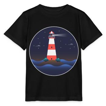 Leuchtturm, internationaler Leuchtturm Tag - Stanley/Stella Kinder T-Shirt MINI CREATOR  - Schwarz - Vorne - Mikhail (115cm)