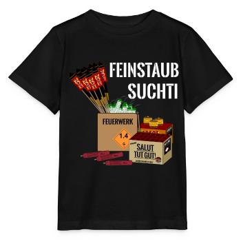 Pyro Feuerwerk - Stanley/Stella Kinder T-Shirt MINI CREATOR  - Schwarz - Vorne - Mikhail (115cm)