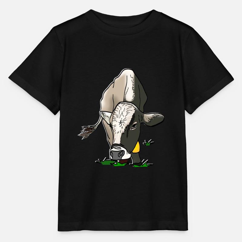 weidende Kuh - Stanley/Stella Kinder T-Shirt MINI CREATOR  - Schwarz