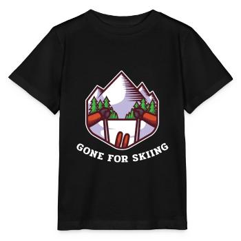 Gone For Skiing - Stanley/Stella MINI CREATOR Kids’ T-Shirt - black - Front - Mikhail (115cm)