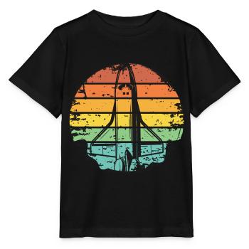 Rétro navette spatiale fusée de la NASA grunge - T-shirt bio MINI CREATOR Stanley/Stella Enfant - noir - Devant - Mikhail (115cm)