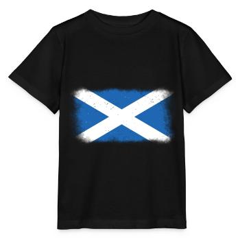Schottland Schotten Schottische Flagge Schottisch - Stanley/Stella Kinder T-Shirt MINI CREATOR  - Schwarz - Vorne - Mikhail (115cm)