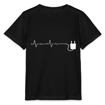 Électricien Électricien Électricien Ingénieur électricien - T-shirt bio MINI CREATOR Stanley/Stella Enfant - noir - Devant - Mikhail (115cm)