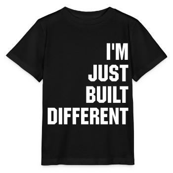 I'm just built different - Stanley/Stella MINI CREATOR Kids’ T-Shirt - black - Front - Mikhail (115cm)