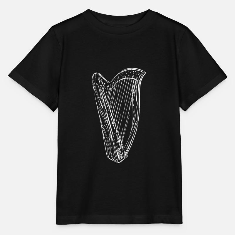 Harfe Musiker Harfenist Harfenspieler Geschenk - Stanley/Stella Kinder T-Shirt MINI CREATOR  - Schwarz