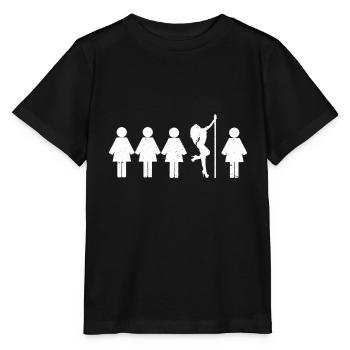 Pole Dance Tanzen Stangentanz Stangentänzerin - Stanley/Stella Kinder T-Shirt MINI CREATOR  - Schwarz - Vorne - Mikhail (115cm)