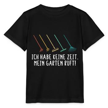 Mein Garten ruft - Hobbygärtner Gartenarbeit - Stanley/Stella Kinder T-Shirt MINI CREATOR  - Schwarz - Vorne - Mikhail (115cm)