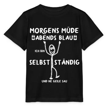 Selbstständig Unternehmer Unternehmensgründung - Stanley/Stella Kinder T-Shirt MINI CREATOR  - Schwarz - Vorne - Mikhail (115cm)