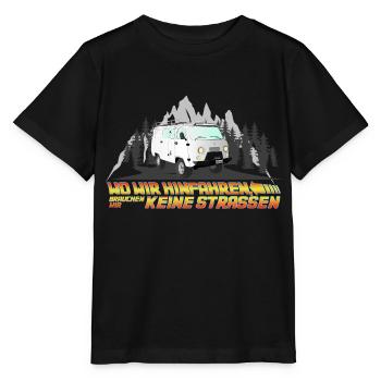 UAZ -Wo wir hinfahren, brauchen wir keine Strassen - Stanley/Stella Kinder T-Shirt MINI CREATOR  - Schwarz - Vorne - Mikhail (115cm)