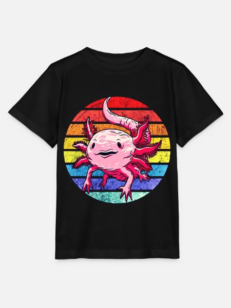 Axolotl. Retro Axolotl. Funny axolotl - Stanley/Stella MINI CREATOR Kids’ T-Shirt - black
