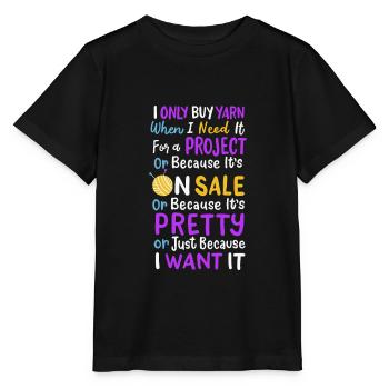 Tricot tricoter la laine - T-shirt bio MINI CREATOR Stanley/Stella Enfant - noir - Devant - Mikhail (115cm)