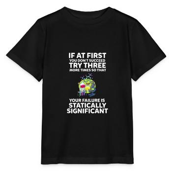 Scientifique scientifique - T-shirt bio MINI CREATOR Stanley/Stella Enfant - noir - Devant - Mikhail (115cm)