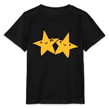 2 paires d’astérisques - T-shirt bio MINI CREATOR Stanley/Stella Enfant - noir - Devant - Mikhail (115cm)