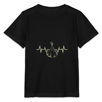 Plante d’ail - T-shirt bio MINI CREATOR Stanley/Stella Enfant - noir - Devant - Mikhail (115cm)