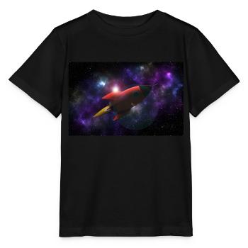 Rockey im Weltraum - Stanley/Stella Kinder T-Shirt MINI CREATOR  - Schwarz - Vorne - Mikhail (115cm)