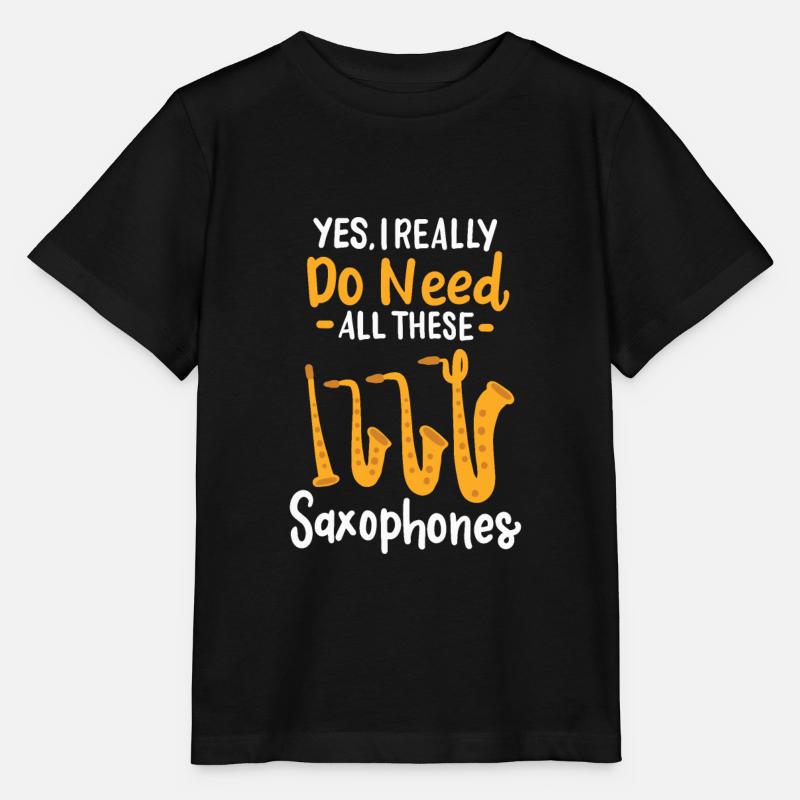 Saxophone Saxofon - T-shirt bio MINI CREATOR Stanley/Stella Enfant - noir