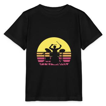 Drummer Drums Drumming - Stanley/Stella MINI CREATOR Kids’ T-Shirt - black - Front - Mikhail (115cm)