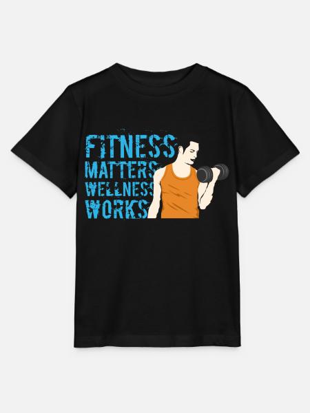 fitness matters wellness works - Stanley/Stella Kinder T-Shirt MINI CREATOR  - Schwarz