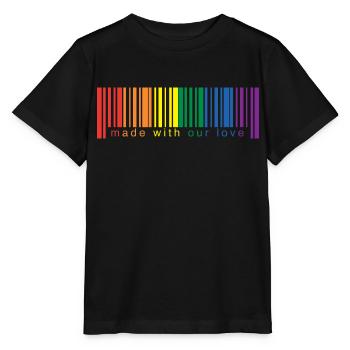 Code-Barres lgbt - T-shirt bio MINI CREATOR Stanley/Stella Enfant - noir - Devant - Mikhail (115cm)