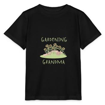 Gardening Grandma - Stanley/Stella Kinder T-Shirt MINI CREATOR  - Schwarz - Vorne - Mikhail (115cm)