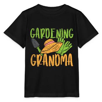 Gardening Grandma - Stanley/Stella Kinder T-Shirt MINI CREATOR  - Schwarz - Vorne - Mikhail (115cm)