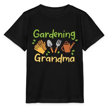 Grandma Gardening - Stanley/Stella Kinder T-Shirt MINI CREATOR  - Schwarz - Vorne - Mikhail (115cm)