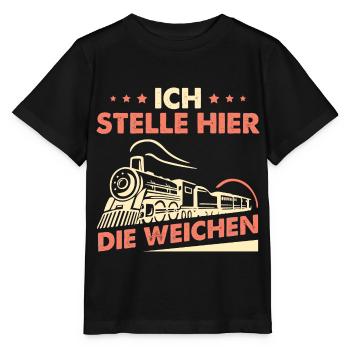 Ich Stelle Hier Die Weichen - Stanley/Stella Kinder T-Shirt MINI CREATOR  - Schwarz - Vorne - Mikhail (115cm)