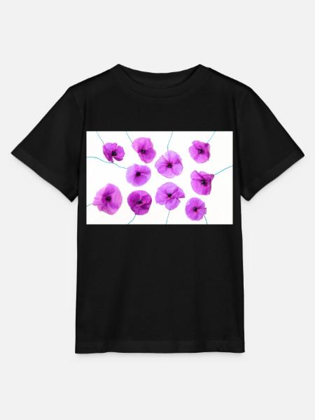 MOHNBLUME Lila - Stanley/Stella Kinder T-Shirt MINI CREATOR - Schwarz