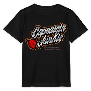 Chili Pepper Capsaïcine Junkie - T-shirt bio MINI CREATOR Stanley/Stella Enfant - noir - Devant - Mikhail (115cm)