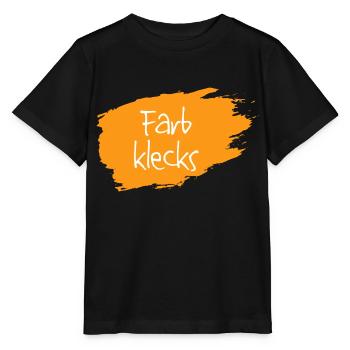 Farbklecks orange - Stanley/Stella Kinder T-Shirt MINI CREATOR  - Schwarz - Vorne - Mikhail (115cm)