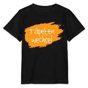Tapetenwechsel orange - Stanley/Stella Kinder T-Shirt MINI CREATOR  - Schwarz - Vorne - Mikhail (115cm)