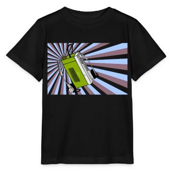 Walkman, retro, nerd, vintage, old school - Stanley/Stella Kinder T-Shirt MINI CREATOR  - Schwarz - Vorne - Mikhail (115cm)