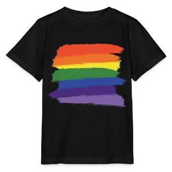 Rainbow Paint Brushes (Large) - Stanley/Stella MINI CREATOR Kids’ T-Shirt - black - Front - Mikhail (115cm)