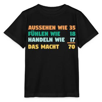 Siebzig Siebzigster 70 Jahre Geburtstag - Stanley/Stella Kinder T-Shirt MINI CREATOR  - Schwarz - Vorne - Mikhail (115cm)