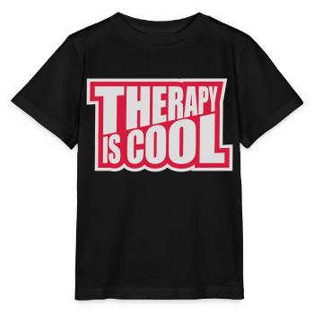therapy is cool Quote - Stanley/Stella MINI CREATOR Kids’ T-Shirt - black - Front - Mikhail (115cm)