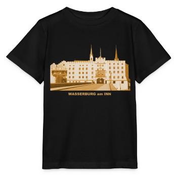 Wasserburg am Inn Brucktor Rosenheim Haute-Bavière - T-shirt bio MINI CREATOR Stanley/Stella Enfant - noir - Devant - Mikhail (115cm)