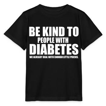 Diabetes lustiges Sprichwort - Stanley/Stella Kinder T-Shirt MINI CREATOR  - Schwarz - Vorne - Mikhail (115cm)
