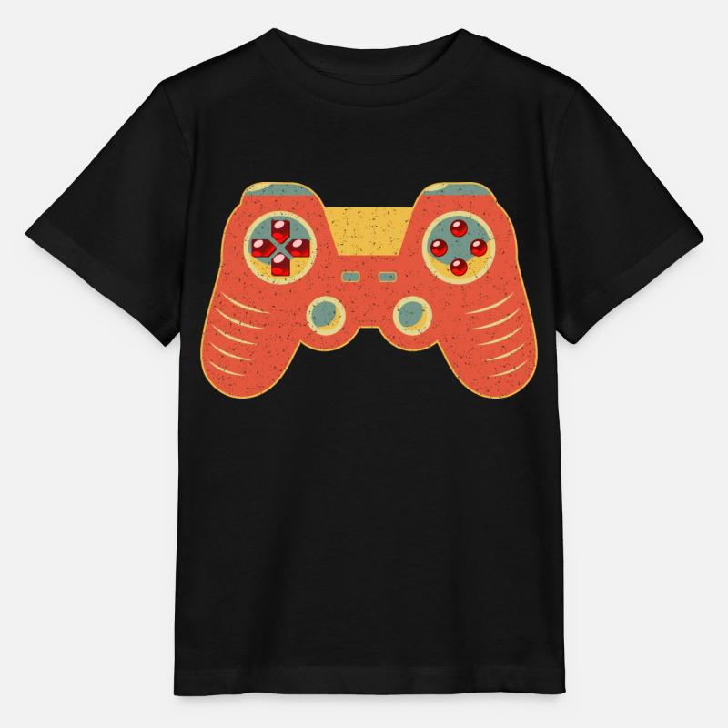 Controller Vintage Retro - Stanley/Stella MINI CREATOR Kids’ T-Shirt - black