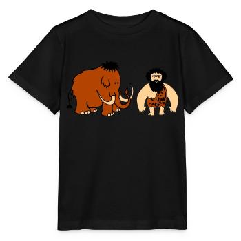 Homme des cavernes mammouth - T-shirt bio MINI CREATOR Stanley/Stella Enfant - noir - Devant - Mikhail (115cm)