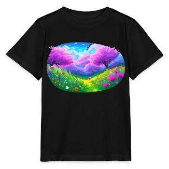 Go outside and play - Stanley/Stella MINI CREATOR Kids’ T-Shirt - black - Front - Mikhail (115cm)