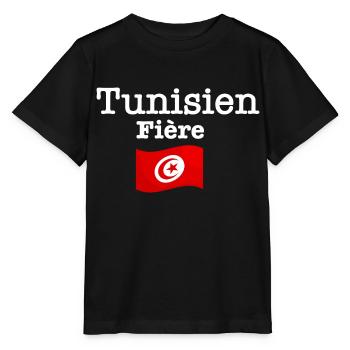 Tunisien Fière - T-shirt bio MINI CREATOR Stanley/Stella Enfant - noir - Devant - Mikhail (115cm)