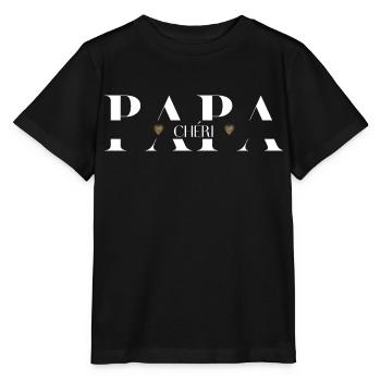 Papa chéri - T-shirt bio MINI CREATOR Stanley/Stella Enfant - noir - Devant - Mikhail (115cm)