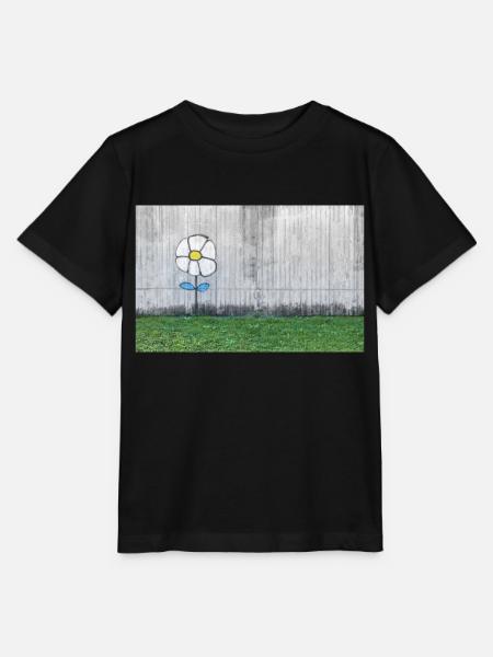 Graffiti eines Gänseblümchens - Stanley/Stella Kinder T-Shirt MINI CREATOR  - Schwarz