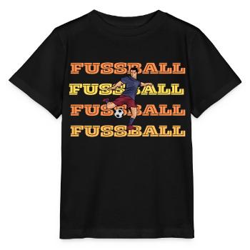 Fussball ist Leben - Stanley/Stella Kinder T-Shirt MINI CREATOR  - Schwarz - Vorne - Mikhail (115cm)