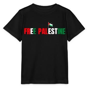 Palestine libre - T-shirt bio MINI CREATOR Stanley/Stella Enfant - noir - Devant - Mikhail (115cm)